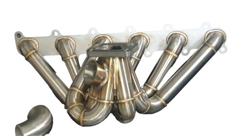 ONBOOST BA BF FG FGX XR6 Turbo T3/T4 HIGH Mount Exhaust Manifold 304SS TI STUDS - Image 2