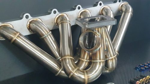 ONBOOST BA BF FG FGX XR6 Turbo T3/T4 HIGH Mount Exhaust Manifold 304SS TI STUDS - Image 4