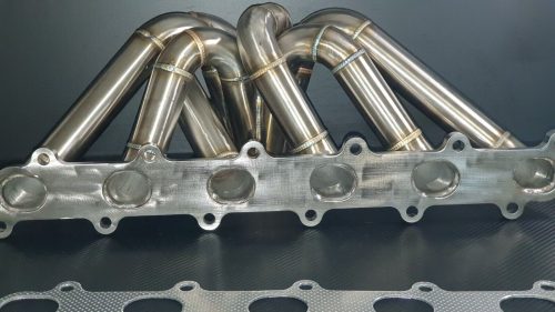 ONBOOST BA BF FG FGX XR6 Turbo T3/T4 HIGH Mount Exhaust Manifold 304SS TI STUDS - Image 5