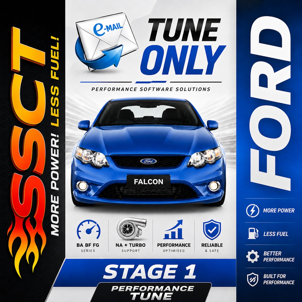 SCT Stage 1 Email Tune – Ford BA/BF/FG XR6 Turbo & FPV F6 (X3/X4)
