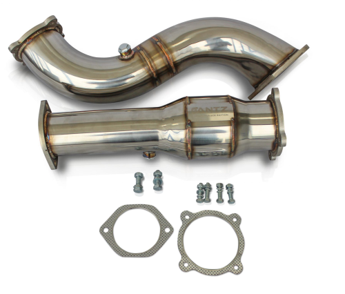 FG FGX Ford Falcon 4″ Down Pipe & 100 Cell Cat STAINLESS STEEL XR6 Turbo FPV F6 Brushed Finish Dump - Image 2