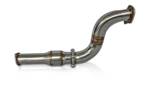 FG FGX Ford Falcon 4″ Down Pipe & 100 Cell Cat STAINLESS STEEL XR6 Turbo FPV F6 Brushed Finish Dump - Image 3
