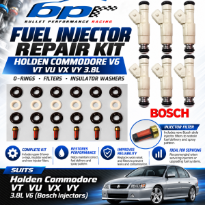V6 BOSCH Fuel Injector Repair Kit Oring Filter Holden Commodore VT VU VX VY 3.6L