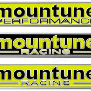 Mountune Performance Racing Melay Emblem Car Side Plate Rear Styling (Black/Yellow)