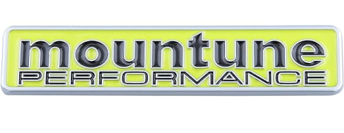 Mountune Performance Racing Melay Emblem Car Side Plate Rear Styling (Black/Yellow) - Image 4