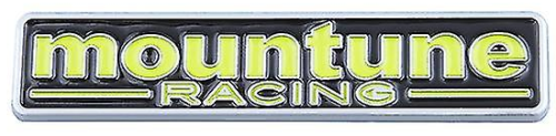 Mountune Performance Racing Melay Emblem Car Side Plate Rear Styling (Black/Yellow) - Image 3