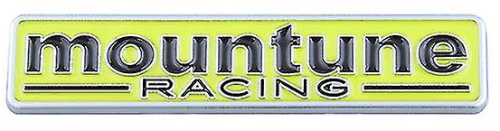 Mountune Performance Racing Melay Emblem Car Side Plate Rear Styling (Black/Yellow) - Image 2