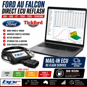 Ford AU Falcon ECU Re-Flash Tune | XR6 XR8 GT TE50 TS50 Tickford | Stock, Stage 1, Stage 2 & Stage 3