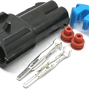 Delphi 2 Pin Male Connector - Fits Walbro Fuel Pumps 460lph 525lph 535lph
