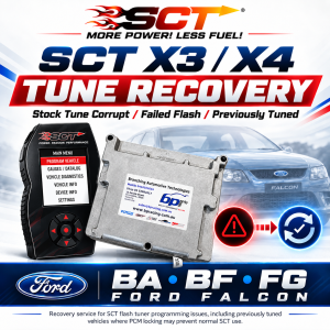 SCT X3 X4 Flash Tuner - Stock Tune Corrupt - BA BF FG Ford Falcon - Tune Recovery Service
