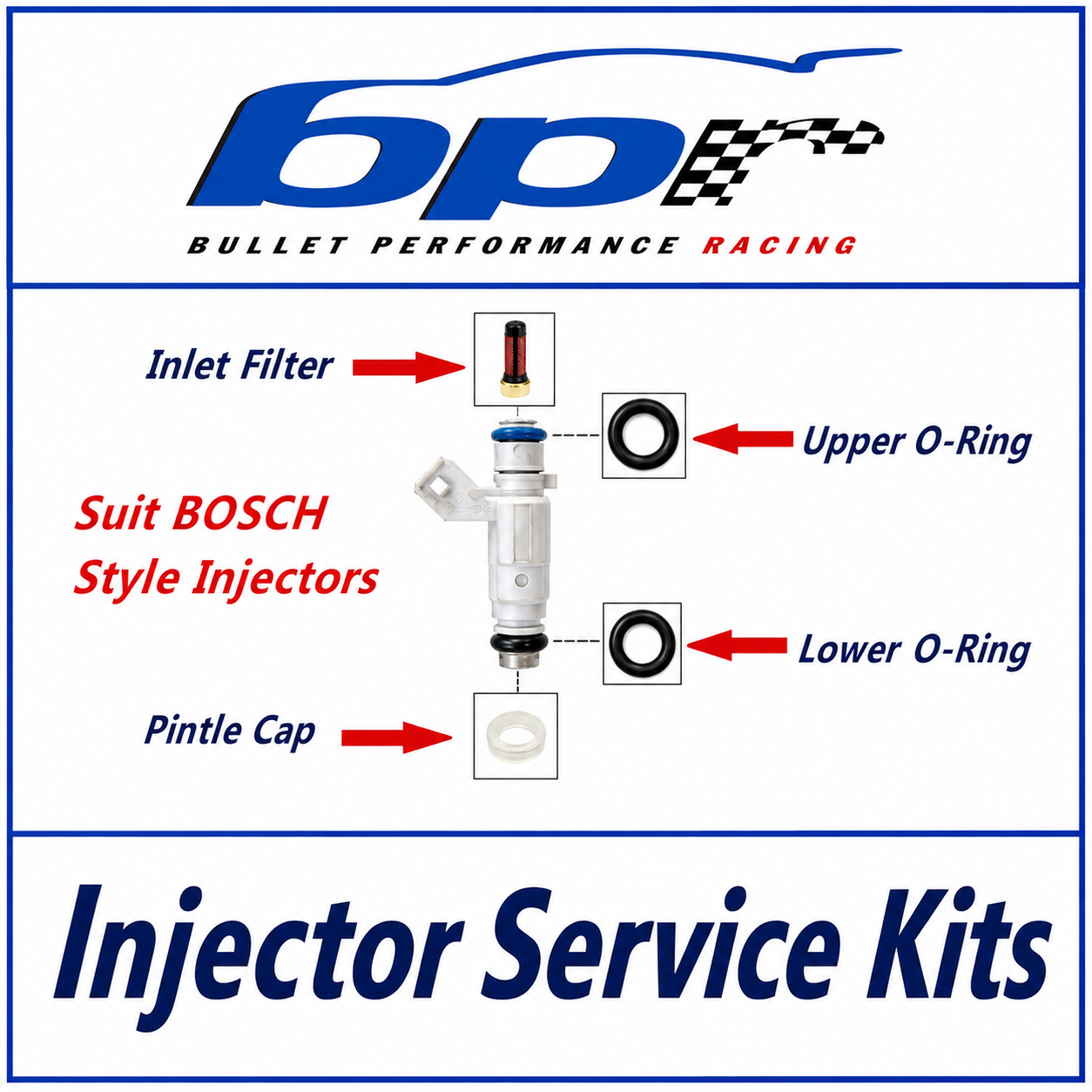 Bosch/Ford Fuel Injector Repair Kit – Pintle, O-Rings, Filters for, 6-Cylinder, Turbo XR6, FPV - Image 4