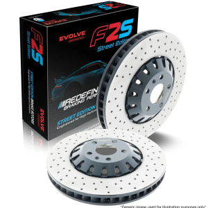 FPV FG Falcon 355mm Front Bremtec Evolve F2S Performance Brake Rotors - BDR90121EV - Sold as Pair