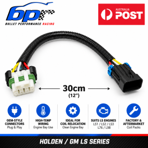 Ignition Coil Relocation Extension Harness Lead 30cm – Holden LS1 LS2 LS3 L76 L98
