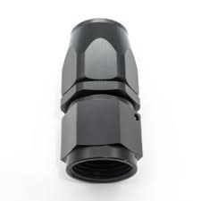 AN10 Straight Swivel Hose End Fitting – Black Anodized Aluminum Oil Fuel Transmission Line Adapter