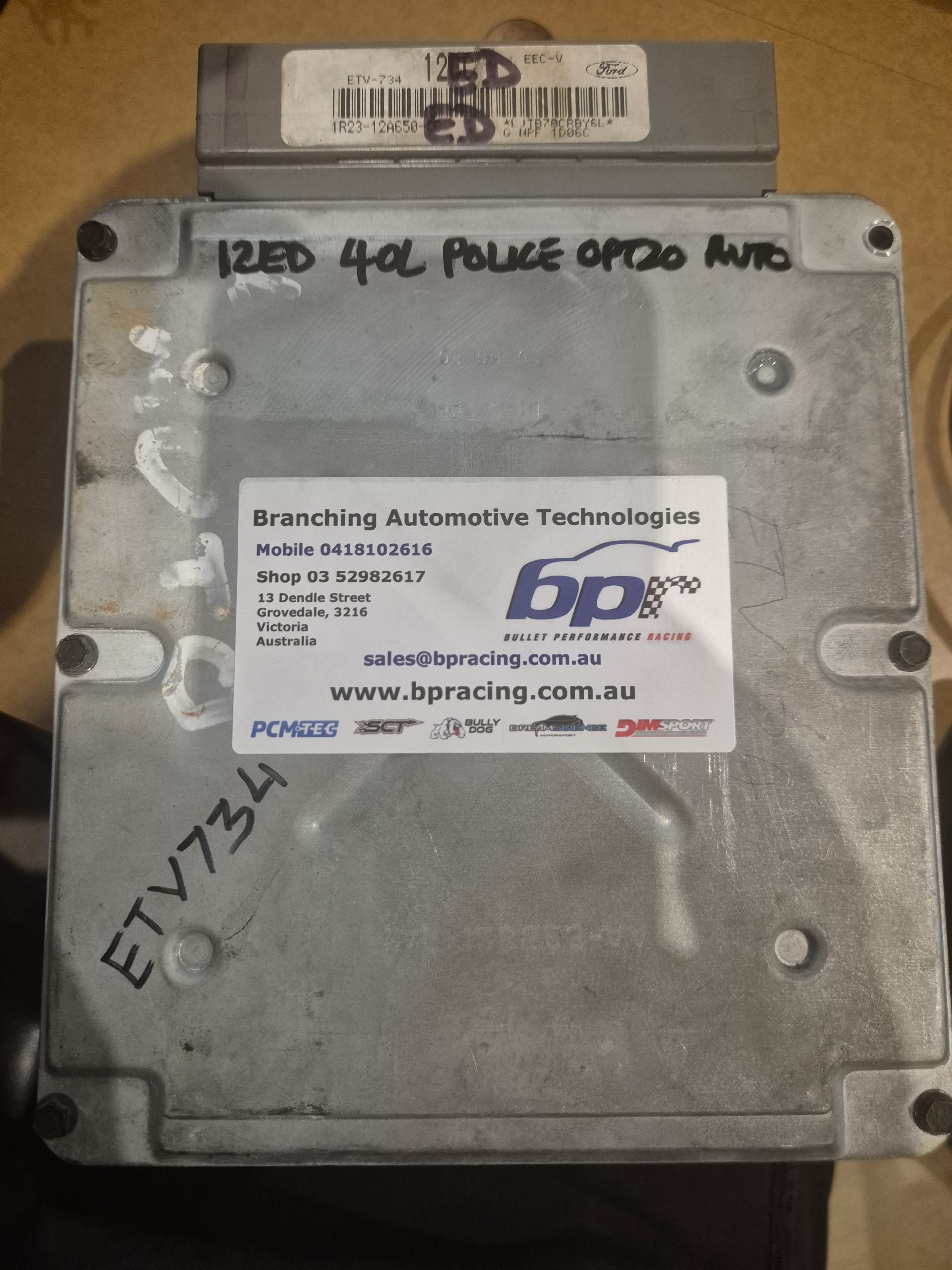 Ford AU2 Falcon XR6 4.0L POLICE OPT20 - EEC-V Electronic Engine Control Module - 12ED - ETV-734 - Image 3
