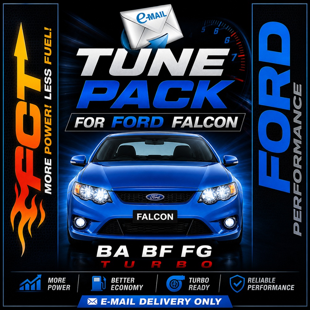 SCT Stage 1 Email Tune – Ford Falcon BA BF FG FGx6 5.4L 4.0L Turbo | 4 Tune Pack | .CEF Format