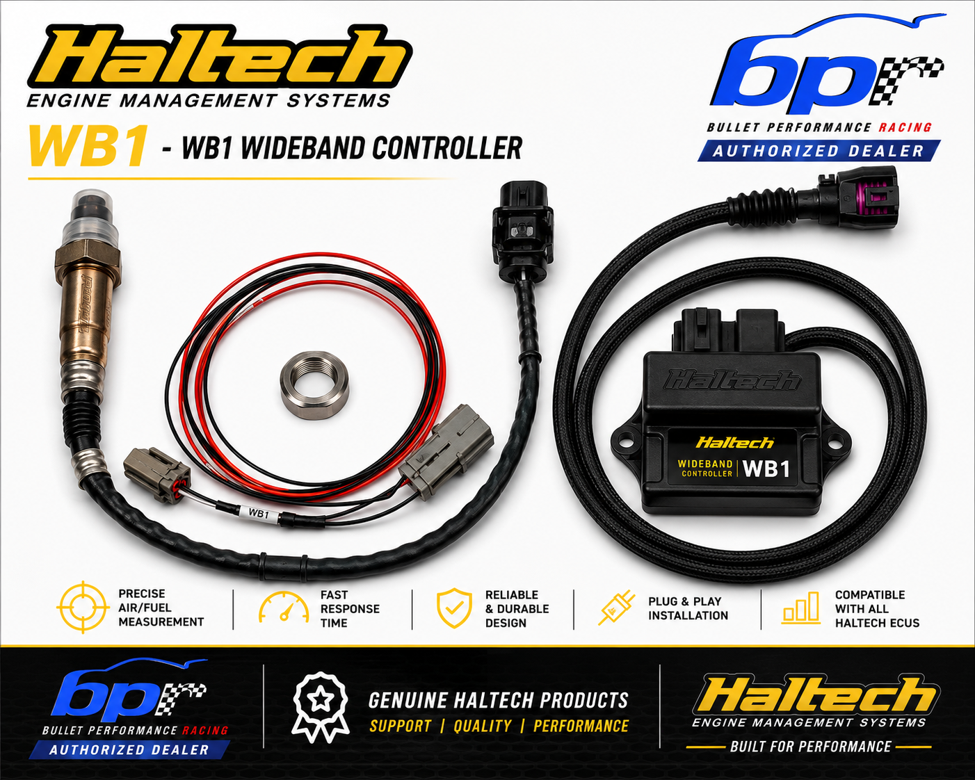 Haltech WB1 Bosch – Single Channel CAN O2 Wideband Controller Kit 1.2M (4ft)