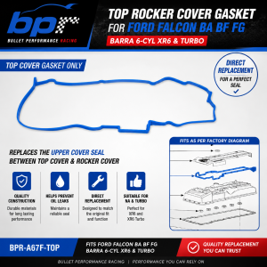 Top Rocker / Tappet Cover Gasket Only - Ford Falcon BA BF FG 6-Cyl XR6 & Turbo Barra