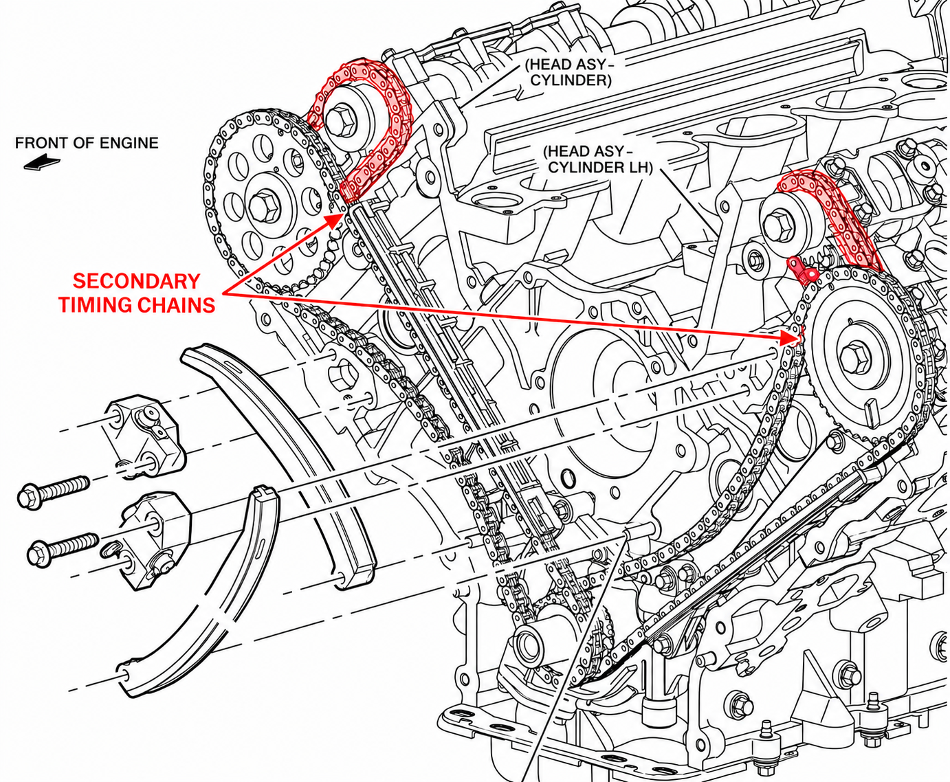 Premium Secondary Timing Chain – Ford Falcon FPV 5.4L DOHC 32V Boss 260 / Boss 290 - Image 3